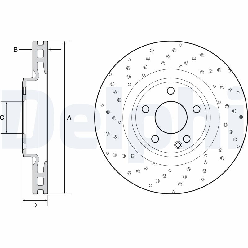 DELPHI BG4658C Brake Disc .