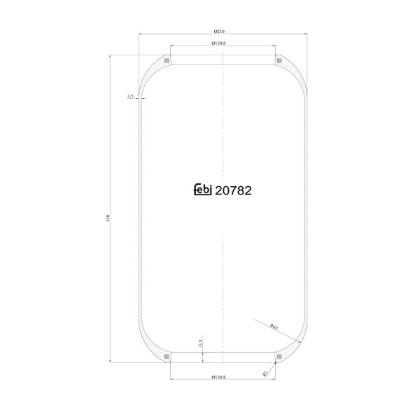 FEBI FE20782 Air Suspension Bellow