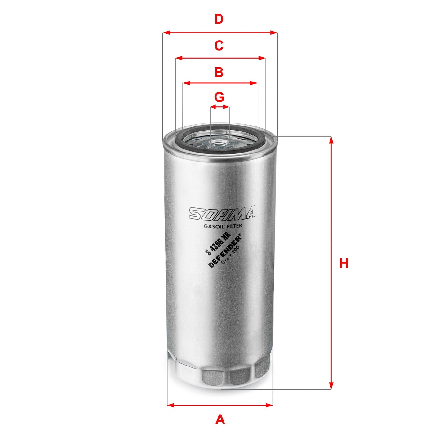 SOFIMA S4348NR Fuel Filter