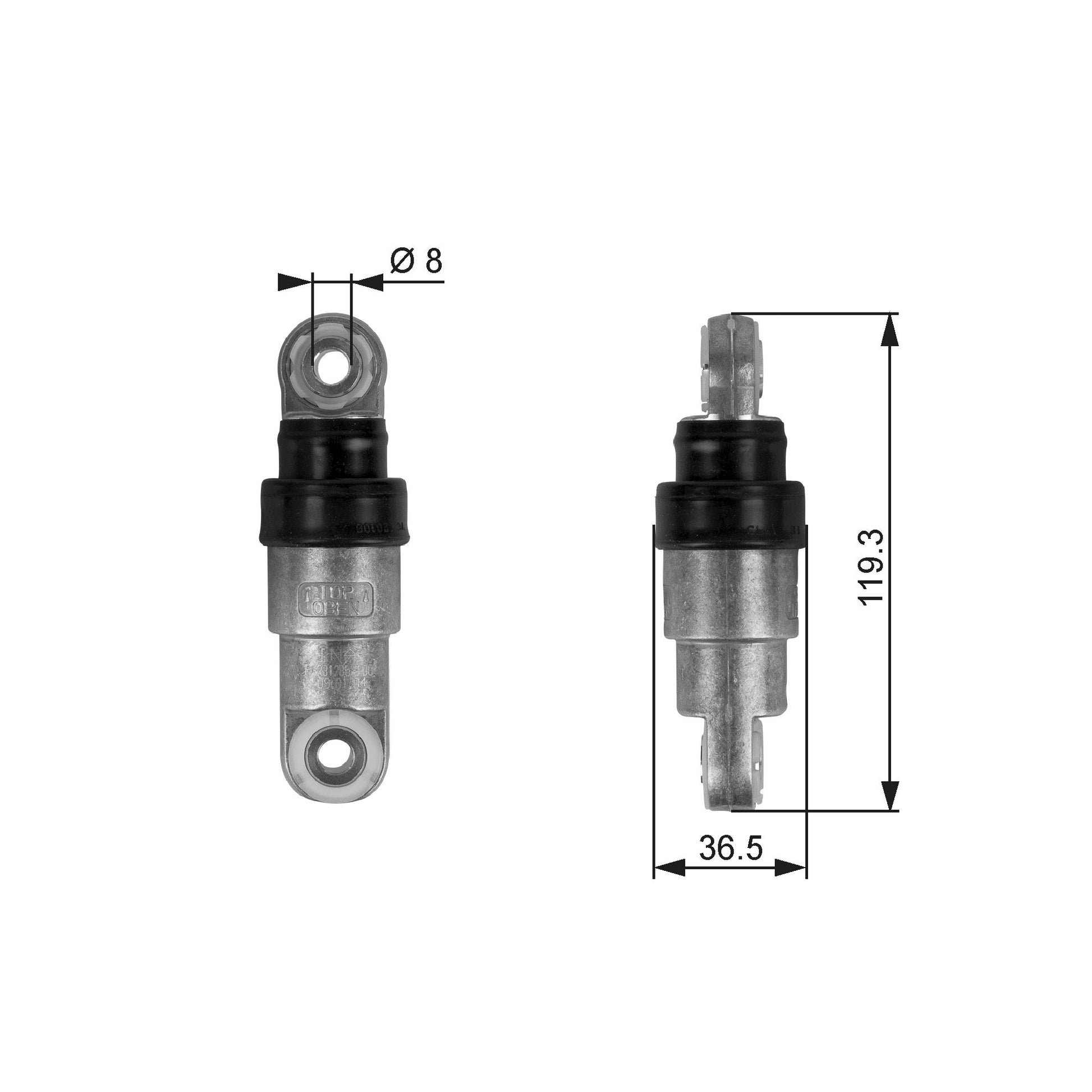 GATES GATT38218 V-Ribbed Belt Vibration Damper