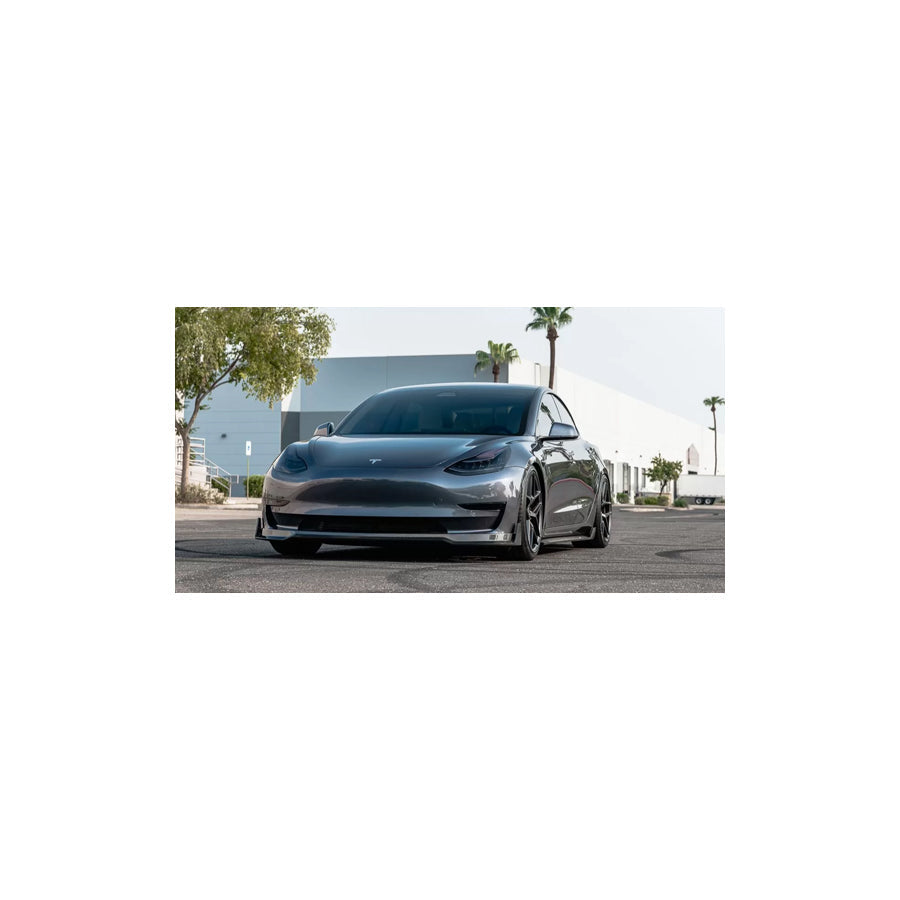 VR Aero Gloss Carbon Fiber Front Lip Spoiler Tesla Model 3 2018+
