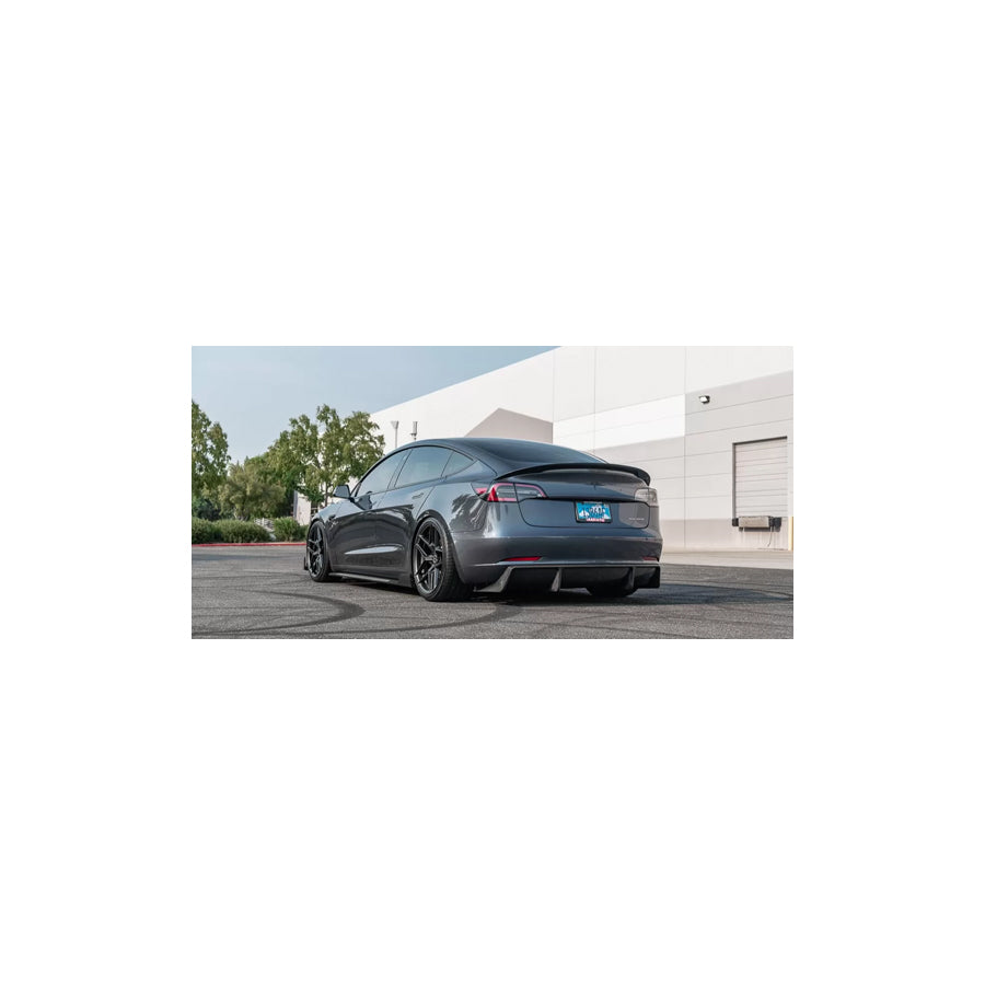 VR Aero Gloss Carbon Fiber Rear Diffuser Tesla Model 3 2018+