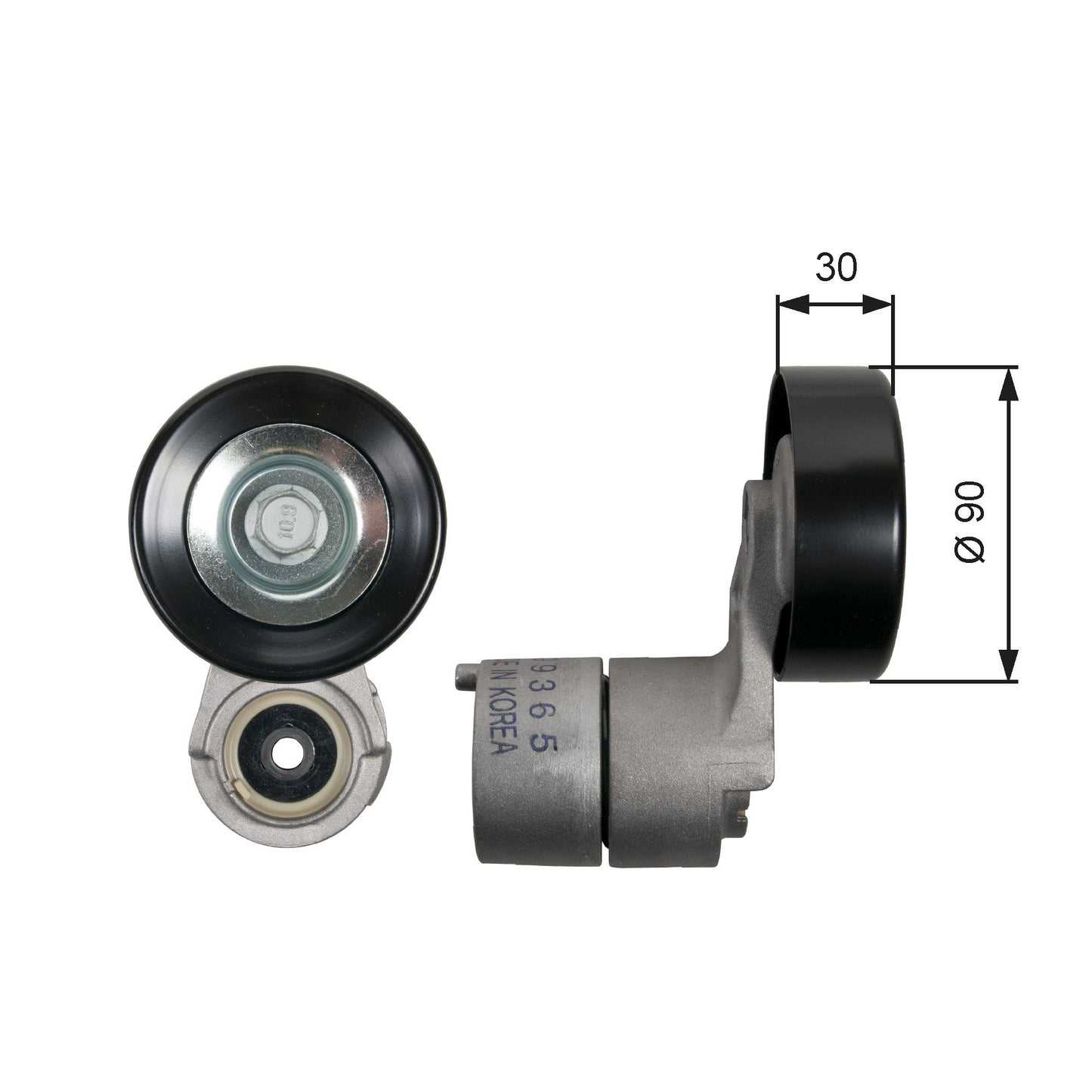GATES GATT39150 V-Ribbed Belt Tensioner Pulley