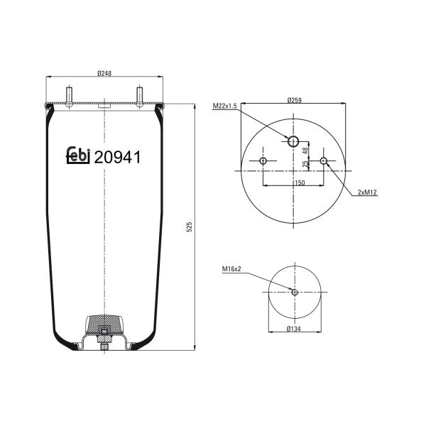 FEBI FE20941 Air Suspension Bellow