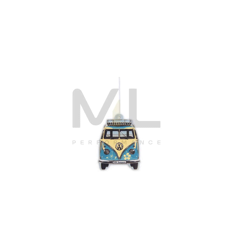 VW Collections Car Air Freshener - VW T1 Bus - Pina Colada/Turquoise