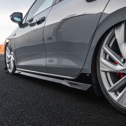 Zaero ZA-GOLF-8-SW VW GOLF MK8 & MK8.5 EVO-1 GLOSS BLACK SIDE SKIRTS