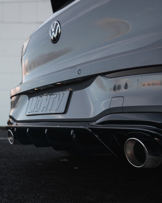 Zaero ZA-GOLF-8-GTI-DF VW GOLF GTI MK8 & MK8.5 EVO-1 GLOSS BLACK REAR DIFFUSER