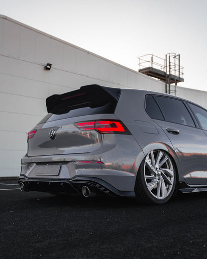 Zaero ZA-GOLF-8-GTI-DF VW GOLF GTI MK8 & MK8.5 EVO-1 GLOSS BLACK REAR DIFFUSER