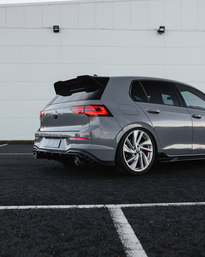 Zaero ZA-GOLF-8-GTI-DF VW GOLF GTI MK8 & MK8.5 EVO-1 GLOSS BLACK REAR DIFFUSER