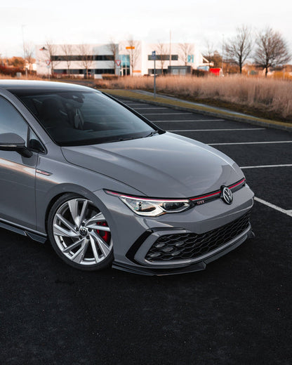 Zaero ZA-GOLF-8-GTI-FS VW GOLF R-LINE & GOLF GTI MK8 EVO-1 GLOSS BLACK FRONT SPLITTER