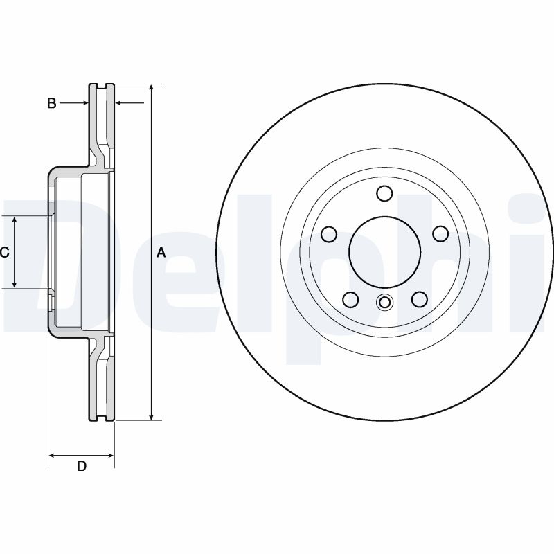 DELPHI BG4755C Brake Disc .