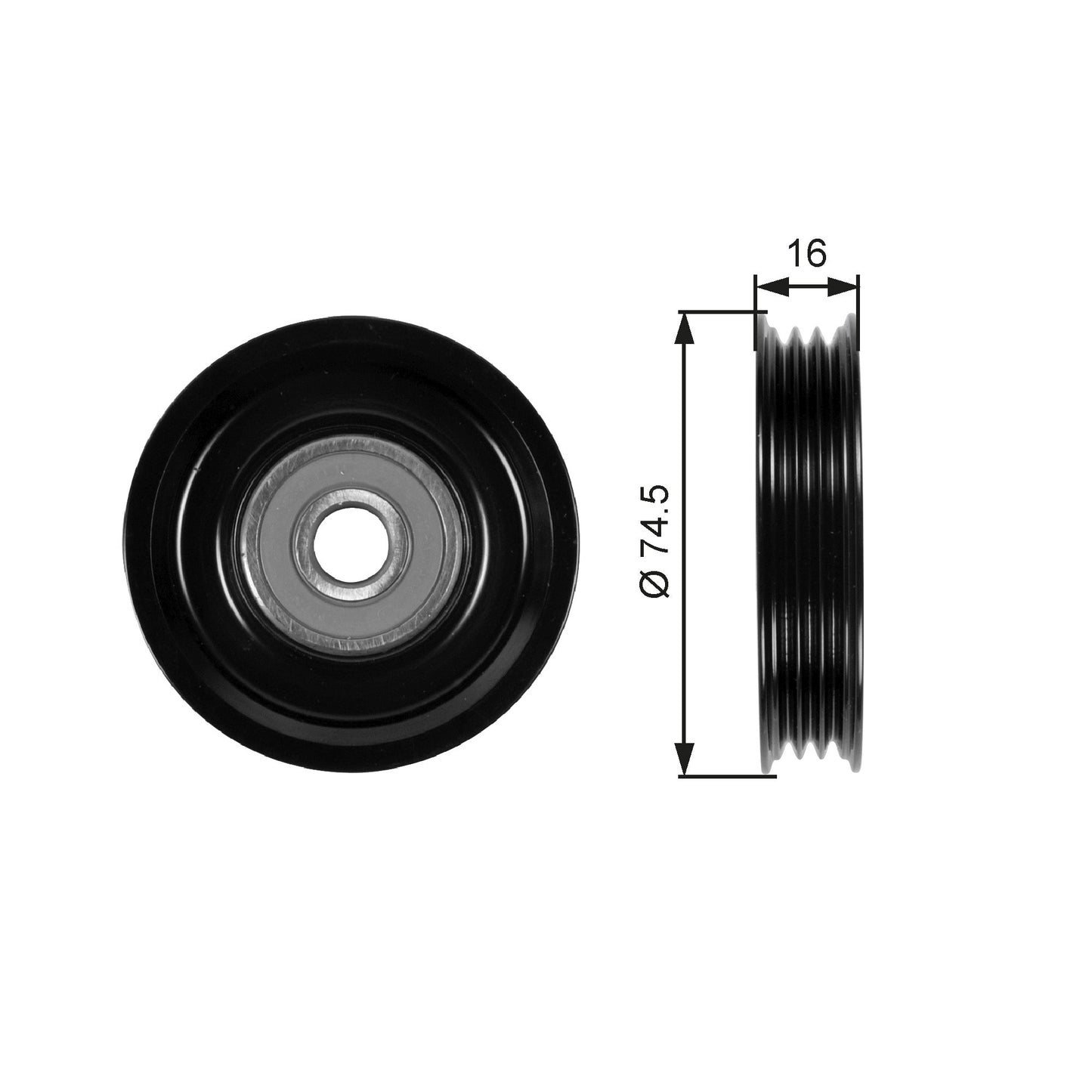 GATES GATT39028 V-Ribbed Belt Tensioner Pulley