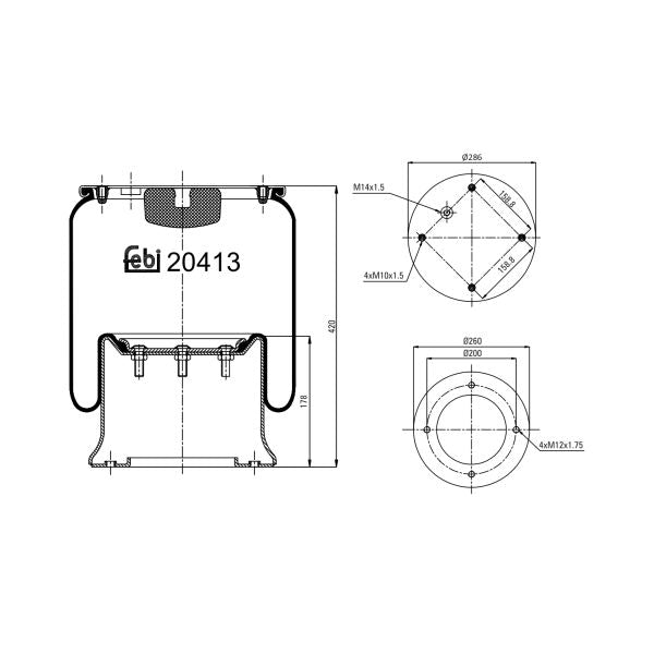 FEBI FE20413 Air Suspension Bellow