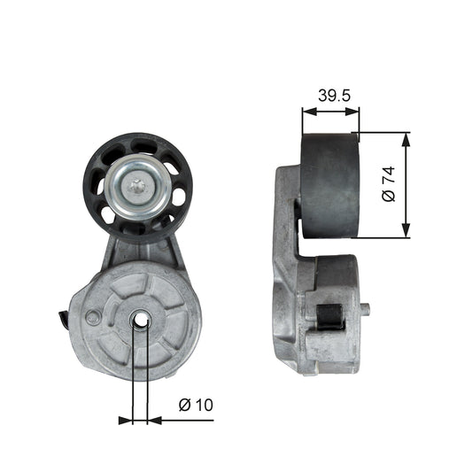 GATES GATT38708 V-Ribbed Belt Tensioner Lever