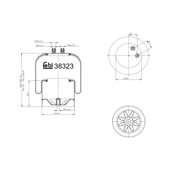 FEBI FE38323 Air Suspension Bellow