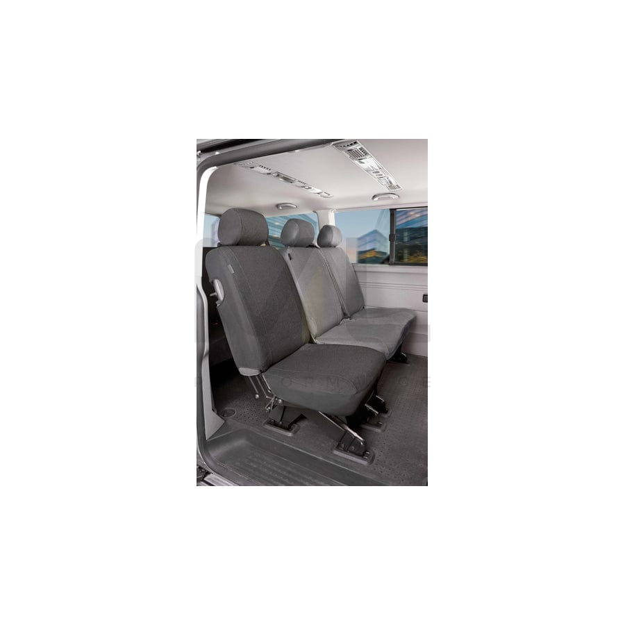 WALSER 10458 Car seat cover for VW TRANSPORTER Grey, Polyester, Rear