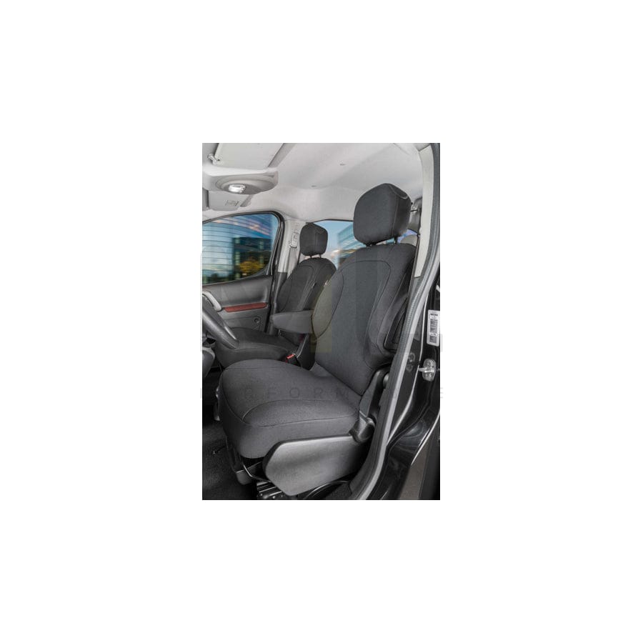 WALSER 10535 Car seat cover for CITROËN BERLINGO Grey, Polyester, Front