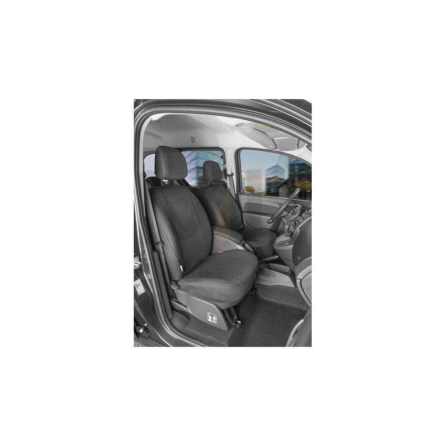 WALSER 10548 Car seat cover for RENAULT KANGOO Grey, Polyester, Front