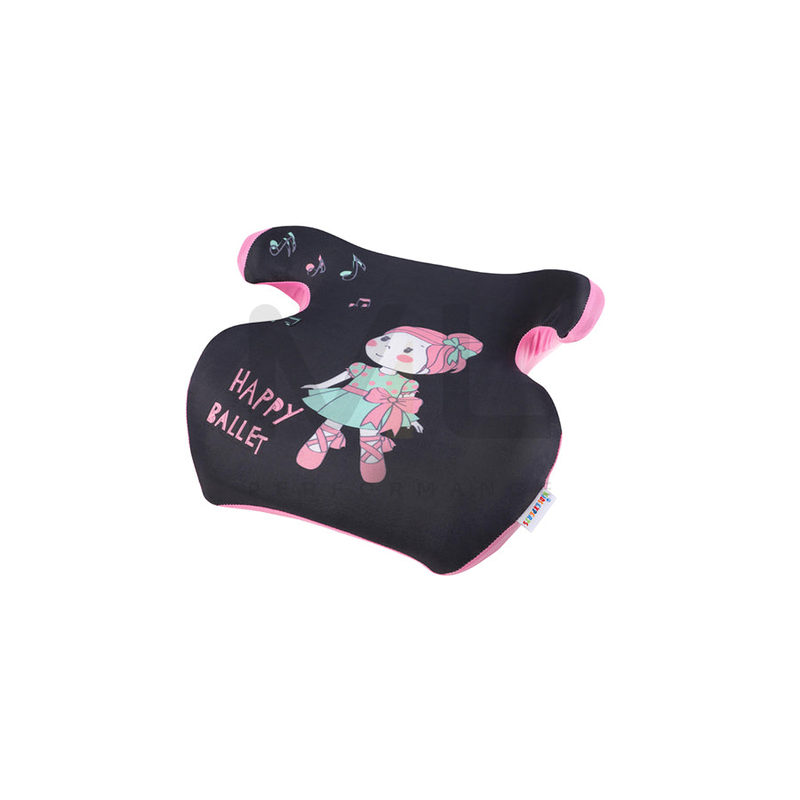 WALSER 15489 Booster seat without Isofix, Black, Light pink