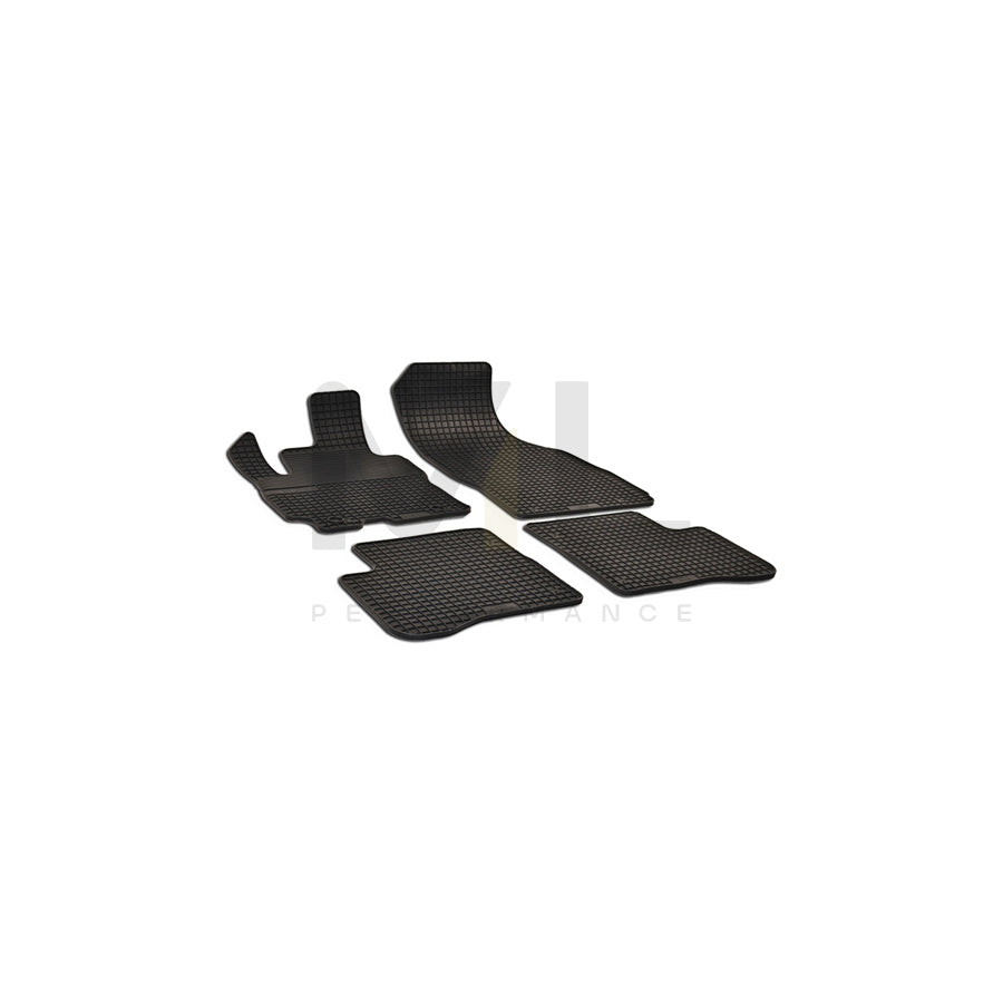 WALSER 50351 Floor mat set for HYUNDAI AMICA Elastomer, Front and Rear, Quantity: 4, Black