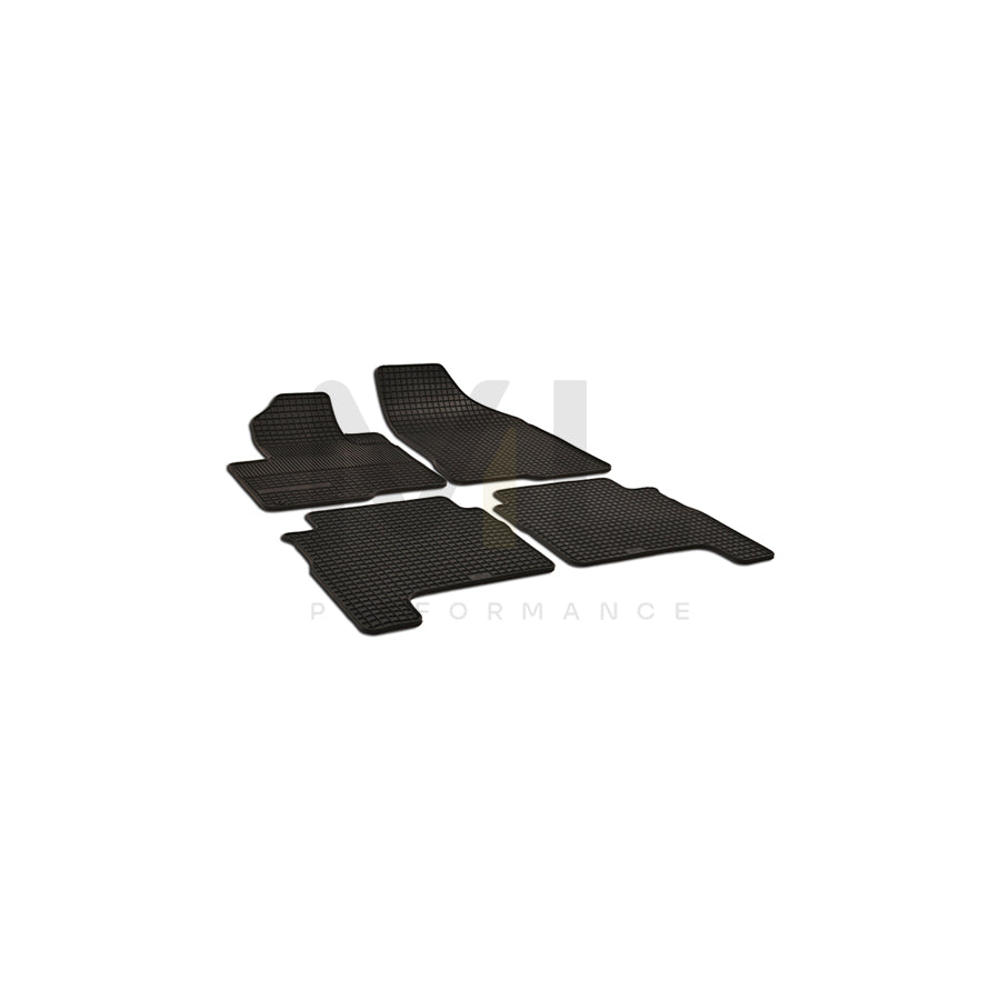 WALSER 50362 Floor mat set for HYUNDAI Santa Fe II (CM) Elastomer, Front and Rear, Quantity: 4, Black