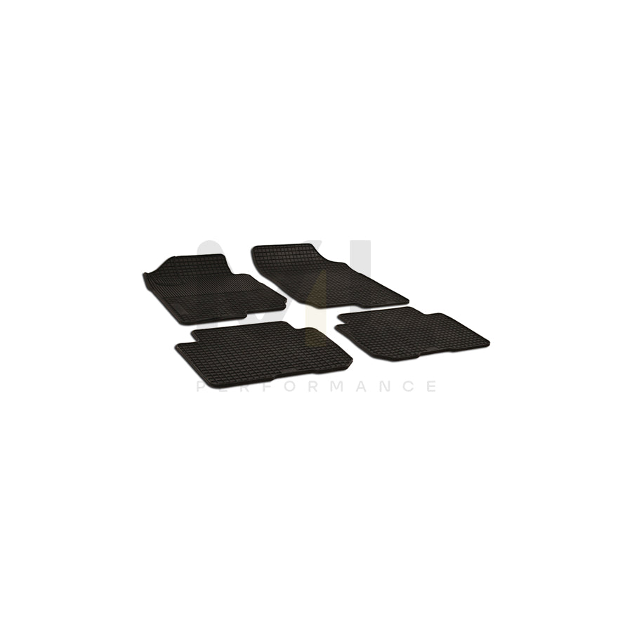 WALSER 50366 Floor mat set for KIA Carens III (UN) Elastomer, Front and Rear, Quantity: 4, Black