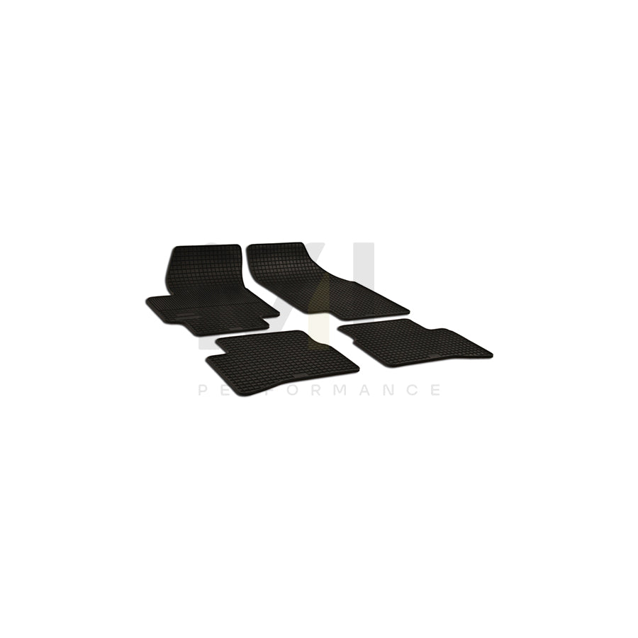 WALSER 50371 Floor mat set for KIA RIO Elastomer, Front and Rear, Quantity: 4, Black