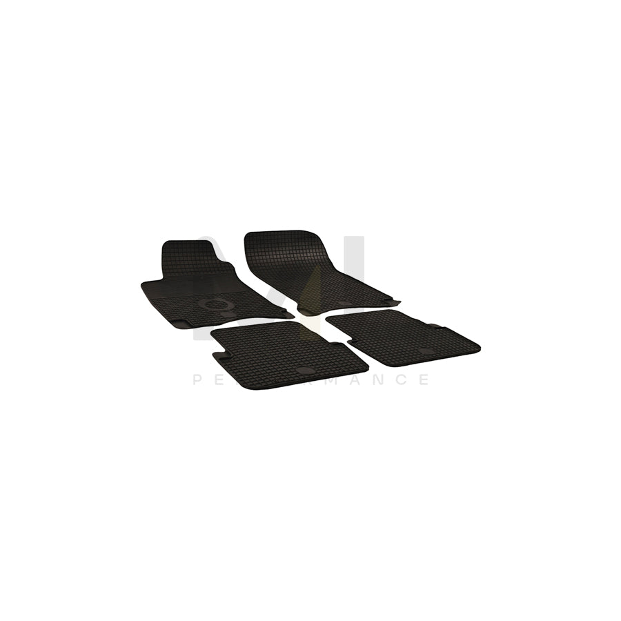 WALSER 50402 Floor mat set for RENAULT LAGUNA Elastomer, Front and Rear, Quantity: 4, Black