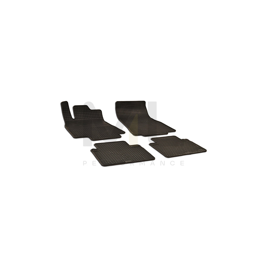 WALSER 50461 Floor mat set suitable for MERCEDES-BENZ A-Class (W169) Elastomer, Front and Rear, Quantity: 4, Black