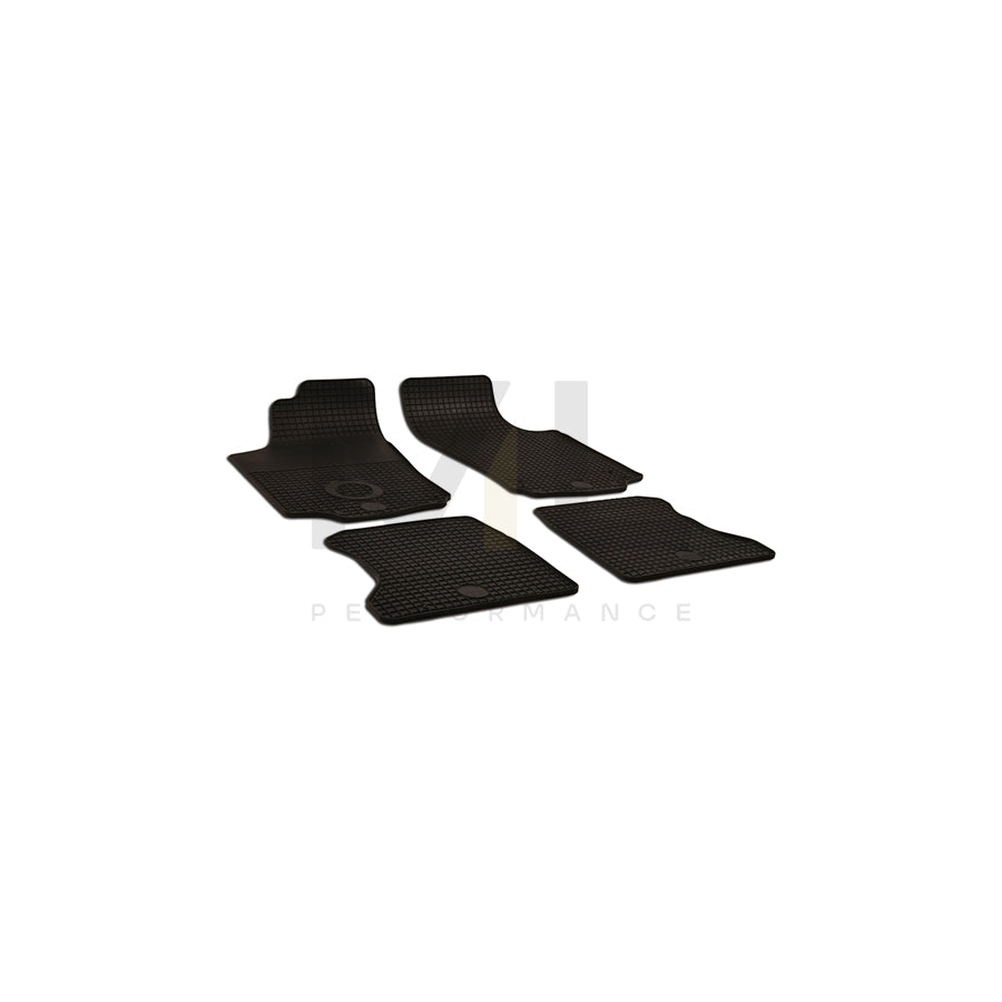 WALSER 50481 Floor mat set for OPEL COMBO Elastomer, Front and Rear, Quantity: 4, Black