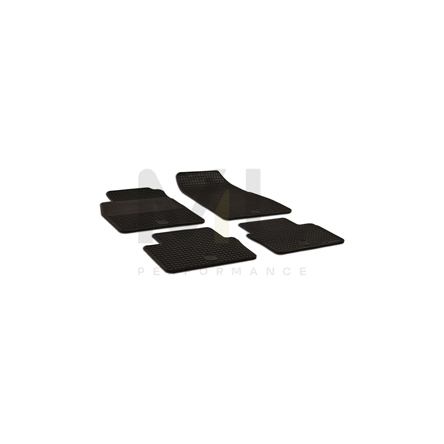 WALSER 50485 Floor mat set for OPEL Insignia A Sports Tourer (G09) Elastomer, Front and Rear, Quantity: 4, Black