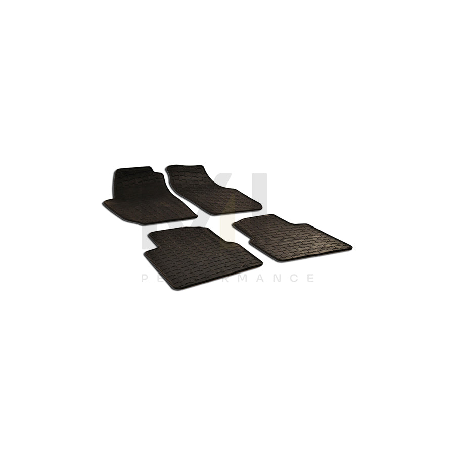 WALSER 50511 Floor mat set for SKODA Roomster (5J) Elastomer, Front and Rear, Quantity: 4, Black
