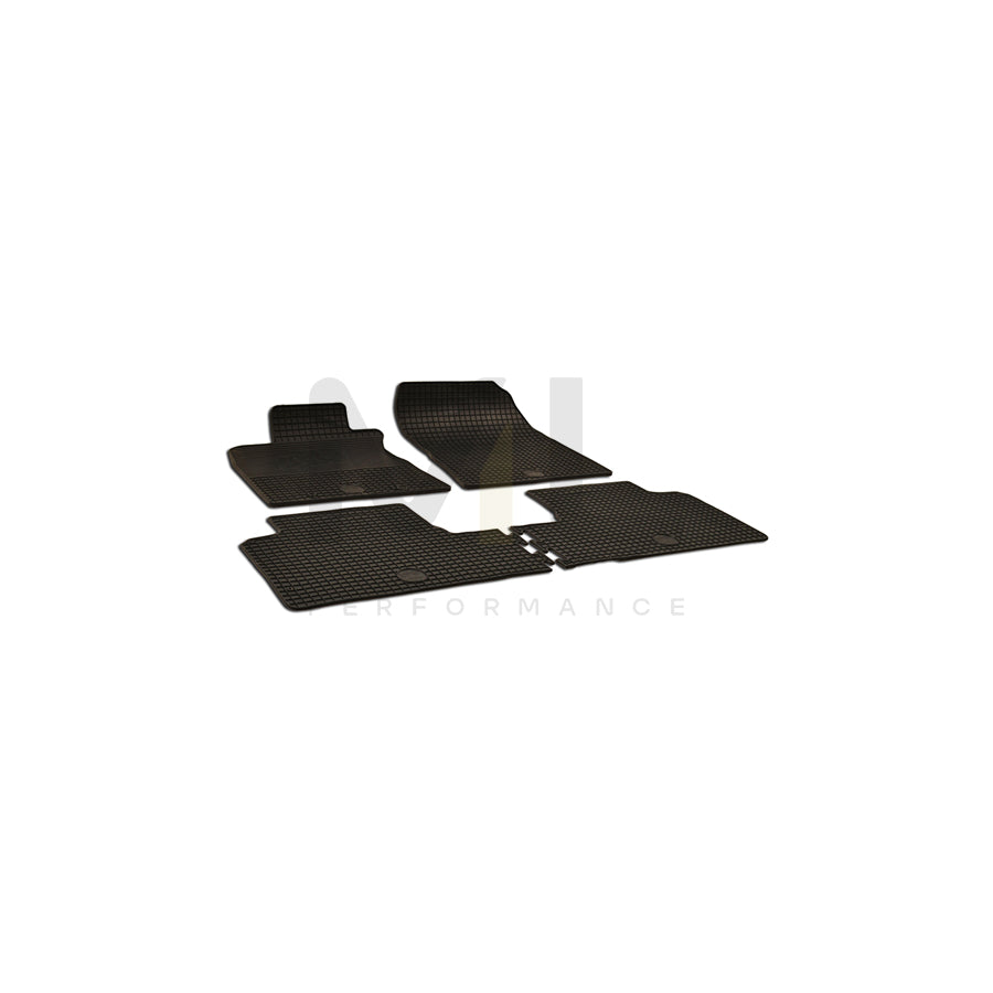 WALSER 50520 Floor mat set for TOYOTA AVENSIS Elastomer, Front and Rear, Quantity: 4, Black