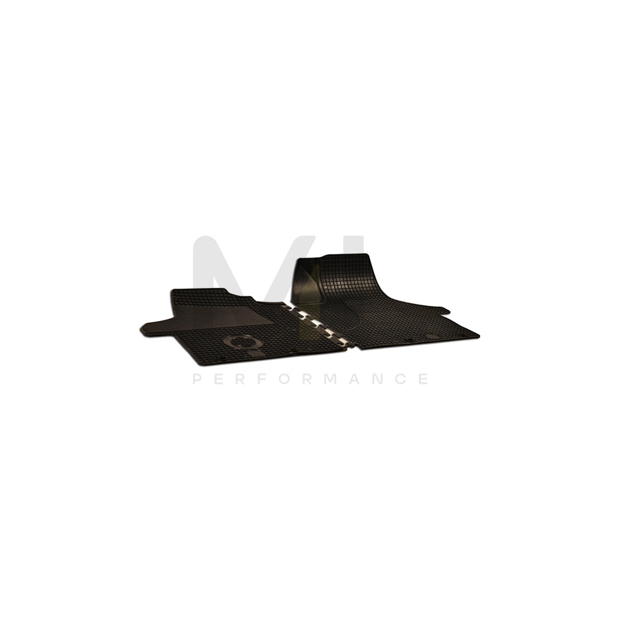 WALSER 50552 Floor mat set for VW TRANSPORTER Elastomer, Front, Quantity: 2, Black