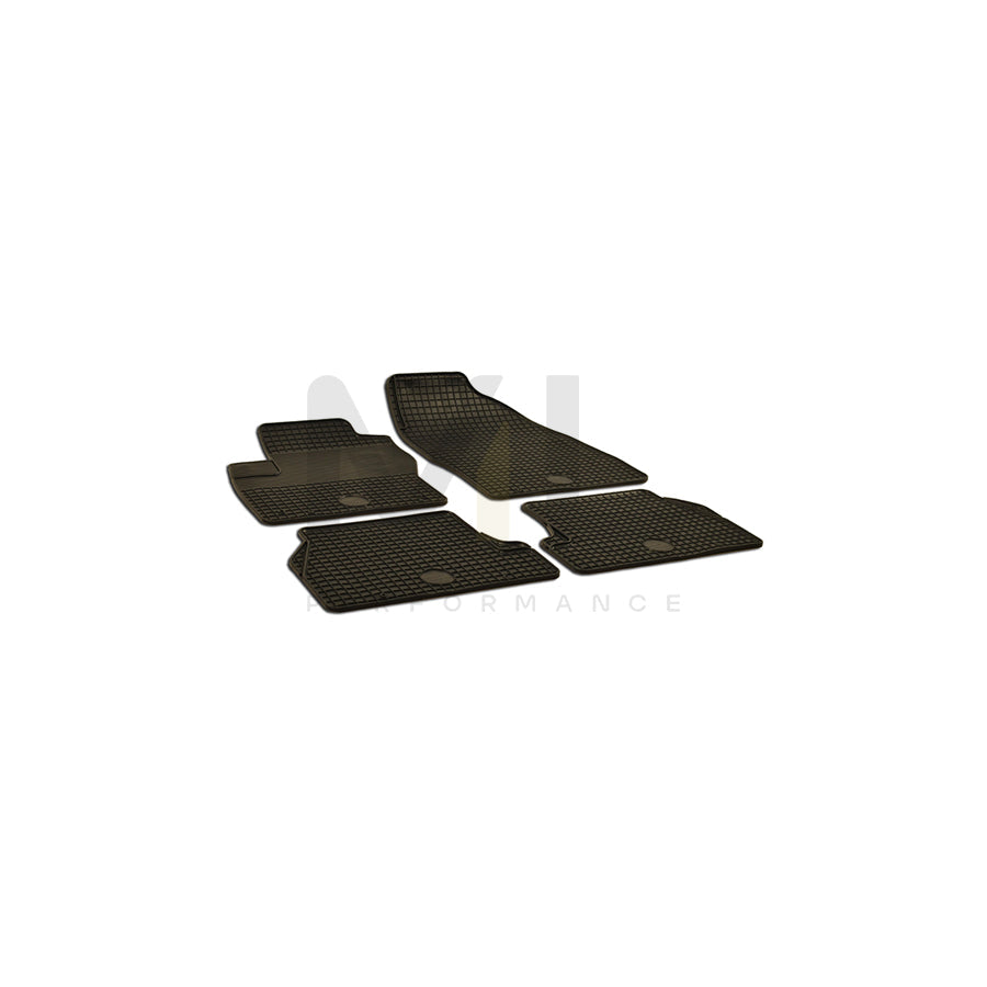 WALSER 50581 Floor mat set for FORD FOCUS Elastomer, Front and Rear, Quantity: 4, Black