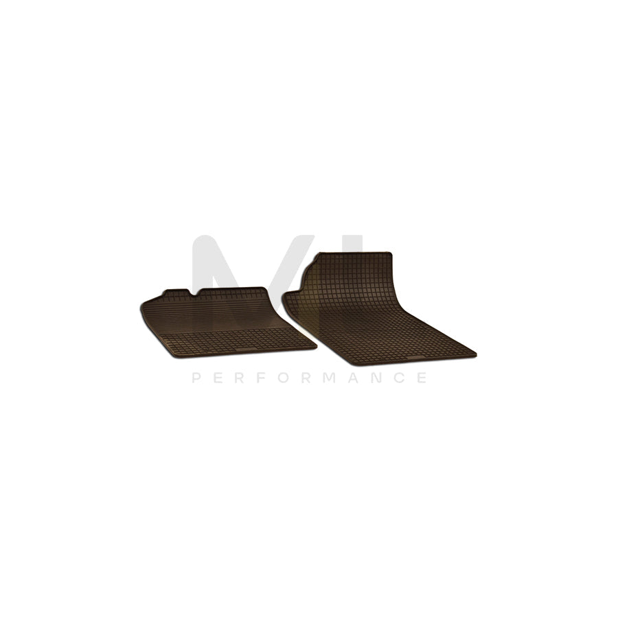 WALSER 50648 Floor mat set for SMART FORTWO Elastomer, Front, Quantity: 2, Black