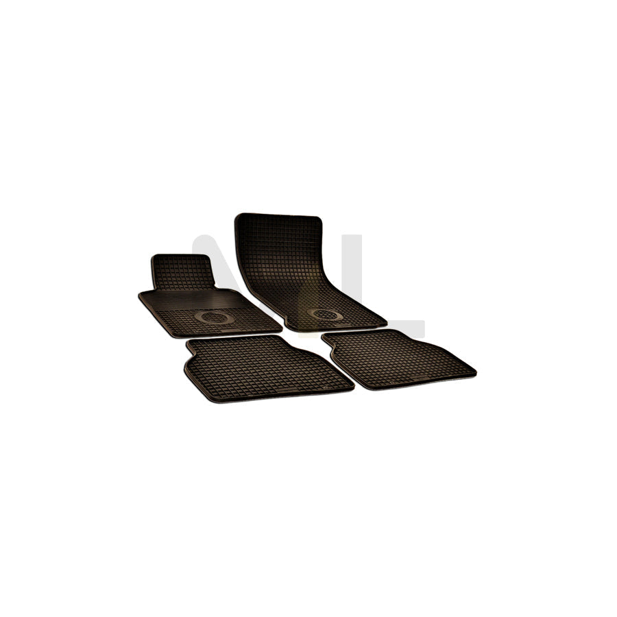 WALSER 50748 Floor mat set for BMW 3 Series Elastomer, Front and Rear, Quantity: 4, Black