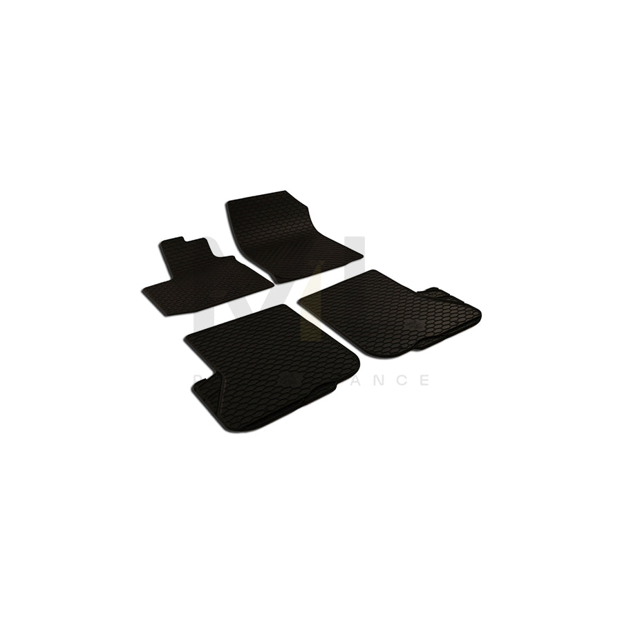 WALSER 50756 Floor mat set for DACIA Lodgy (JS_) Elastomer, Front and Rear, Quantity: 4, Black