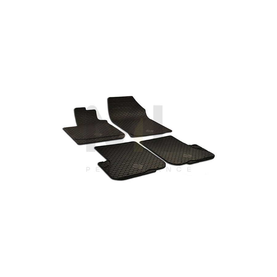 WALSER 50757 Floor mat set for DACIA Sandero II Elastomer, Front and Rear, Quantity: 4, Black
