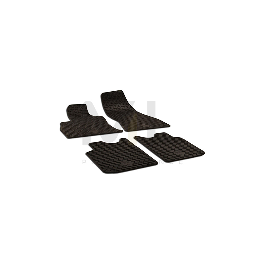 WALSER 50759 Floor mat set for FIAT 500L (351, 352) Elastomer, Front and Rear, Quantity: 4, Black