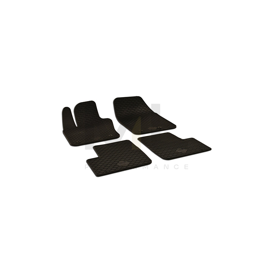 WALSER 50760 Floor mat set for FIAT 500X (334) Elastomer, Front and Rear, Quantity: 4, Black