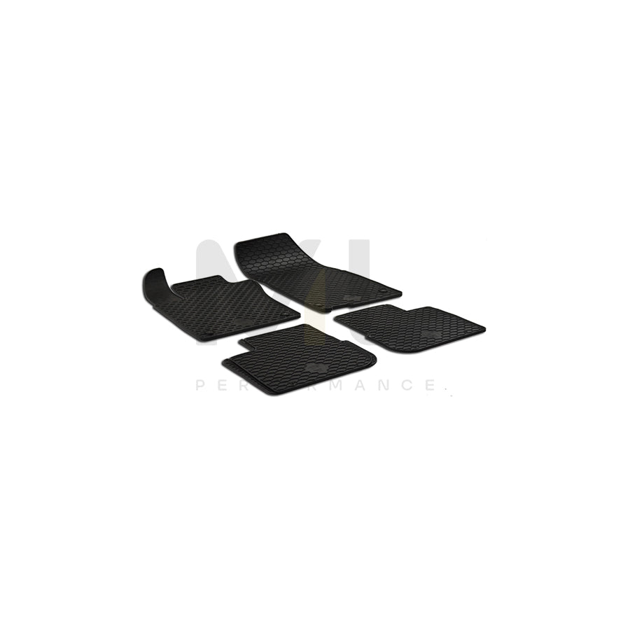 WALSER 50762 Floor mat set for FIAT Tipo Saloon (356) Elastomer, Front and Rear, Quantity: 4, Black