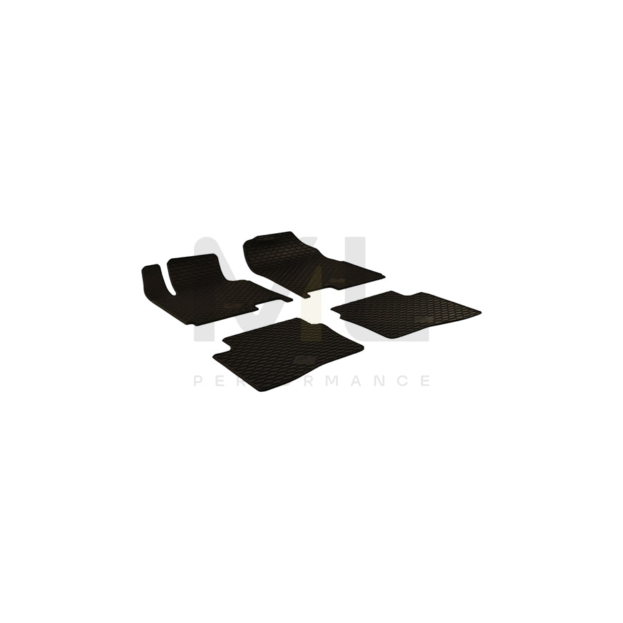 WALSER 50771 Floor mat set for HYUNDAI i20 Elastomer, Front and Rear, Quantity: 4, Black