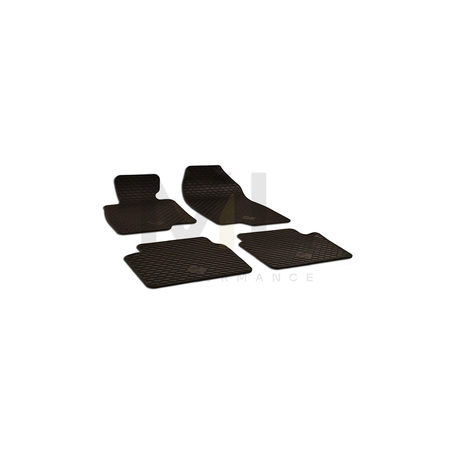 WALSER 50779 Floor mat set for MAZDA 3 Elastomer, Front and Rear, Quantity: 4, Black