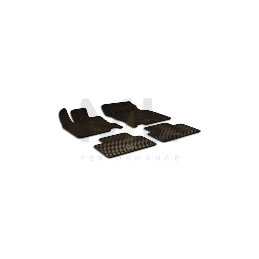 WALSER 50783 Floor mat set for NISSAN Qashqai II (J11) Elastomer, Front and Rear, Quantity: 4, Black