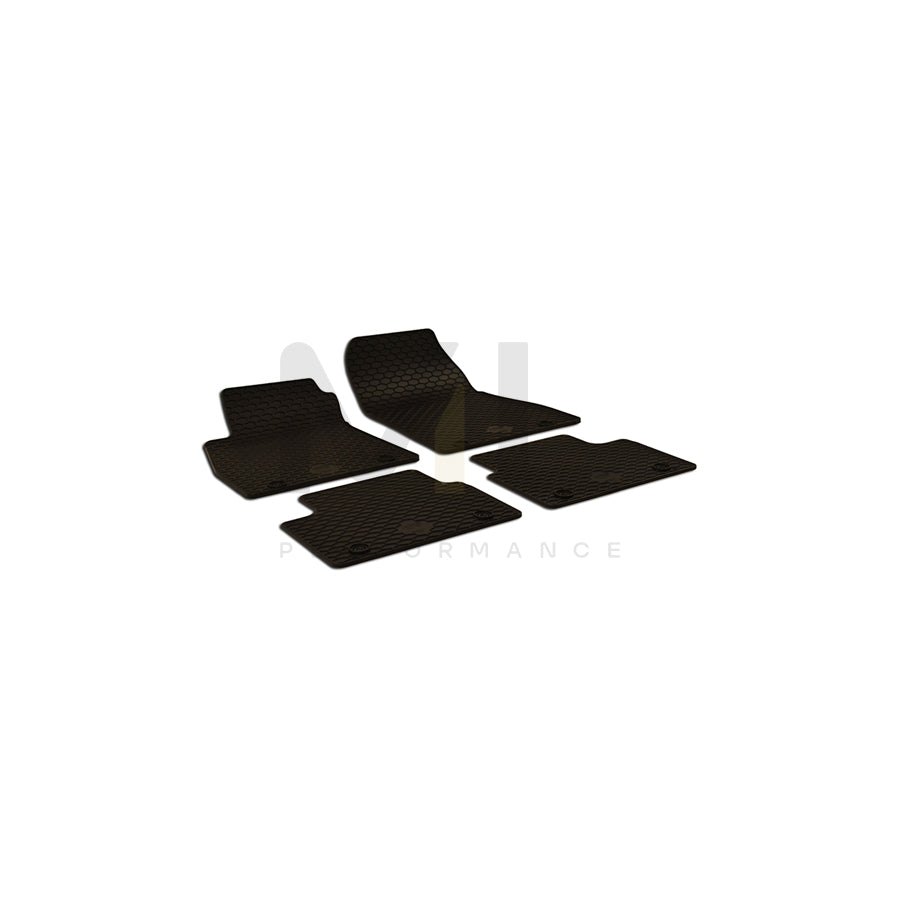 WALSER 50786 Floor mat set for OPEL INSIGNIA Elastomer, Front and Rear, Quantity: 4, Black