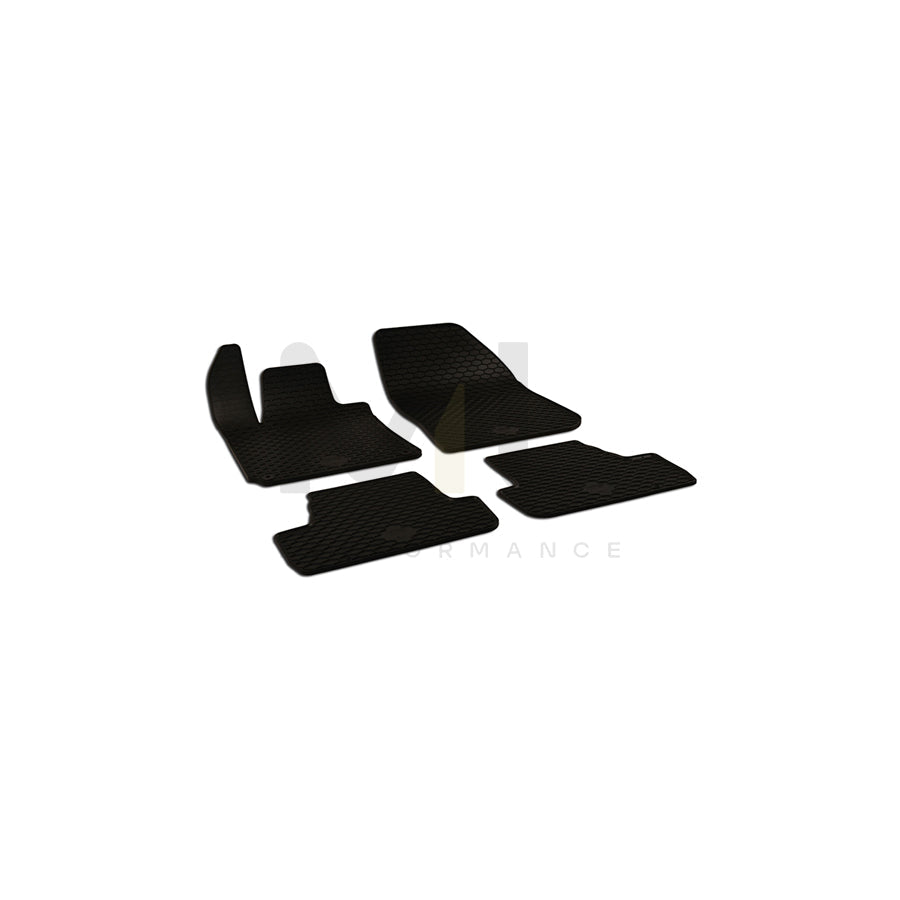WALSER 50788 Floor mat set for PEUGEOT 308 Elastomer, Front and Rear, Quantity: 4, Black