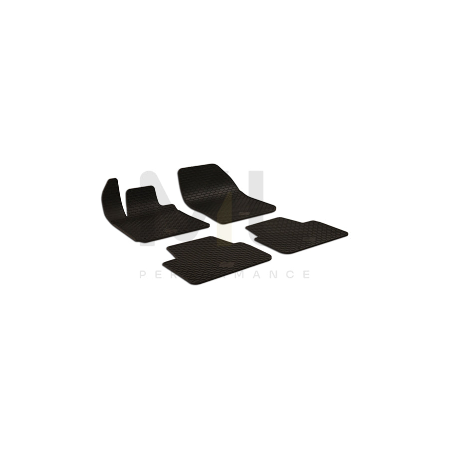 WALSER 50789 Floor mat set for PEUGEOT 308 II SW Elastomer, Front and Rear, Quantity: 4, Black