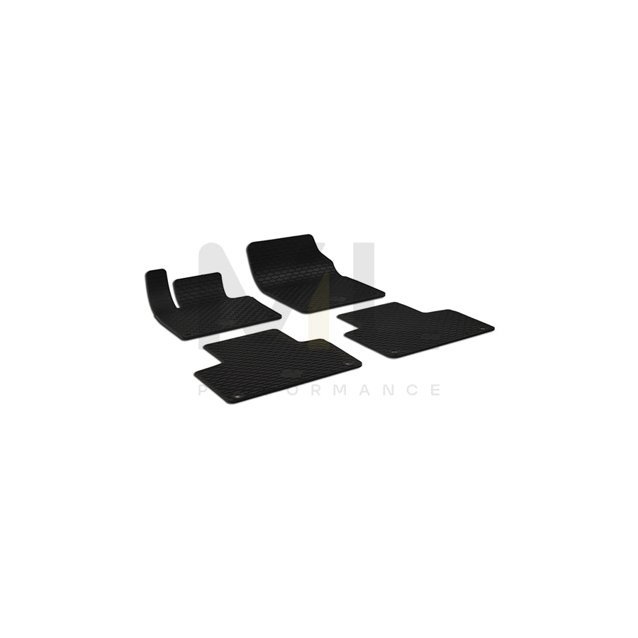 WALSER 50806 Floor mat set for VOLVO XC90 II (256) Elastomer, Front and Rear, Quantity: 4, Black