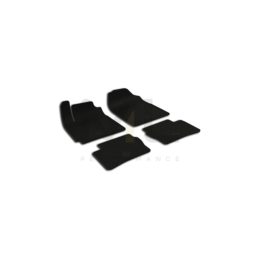 WALSER 50818 Floor mat set for KIA Picanto III (JA) Elastomer, Front and Rear, Quantity: 4, Black
